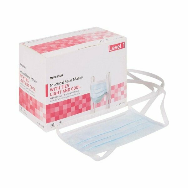 Mckesson Classic Style Light & Cool Surgical Mask, Blue 91-1100